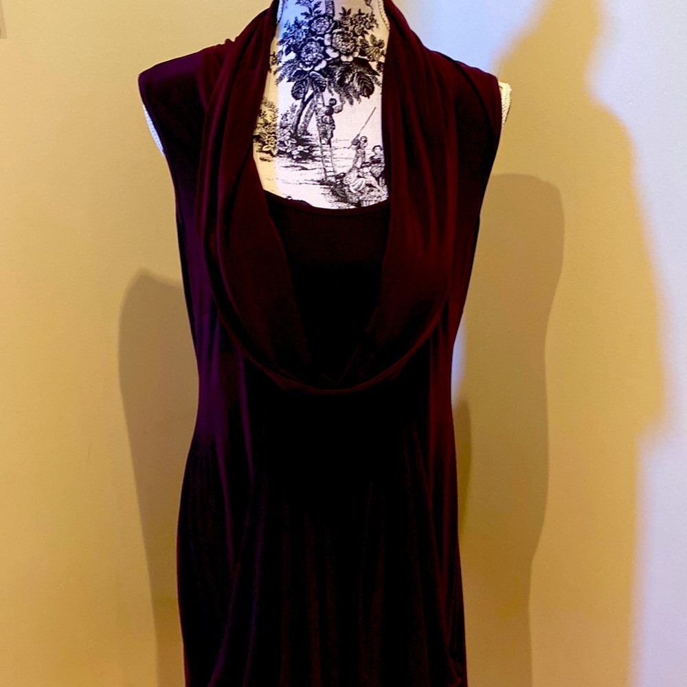 Bali -size 12 cowl neck dress with pleated back.